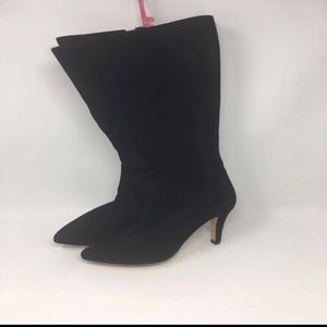 Wide Suede Boots